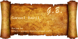 Gansel Bazil névjegykártya
